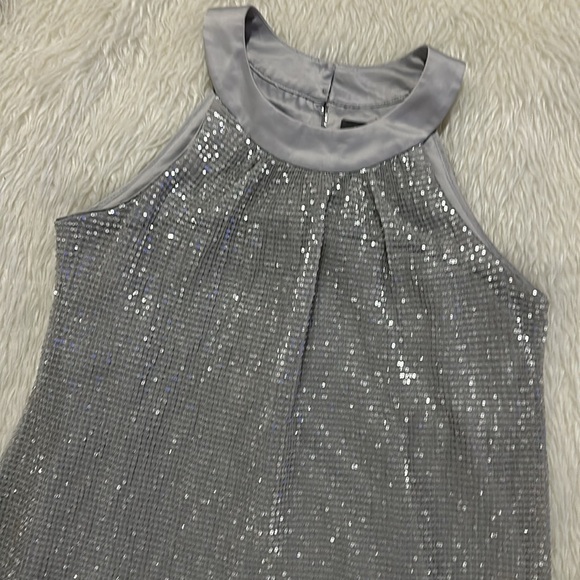 Vince Camuto silver sparkling sequins dress size 2 - Picture 2 of 6